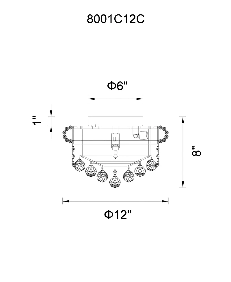 Cwi Lighting Empire 4 Light Flush Mount