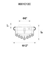 Cwi Lighting Empire 4 Light Flush Mount