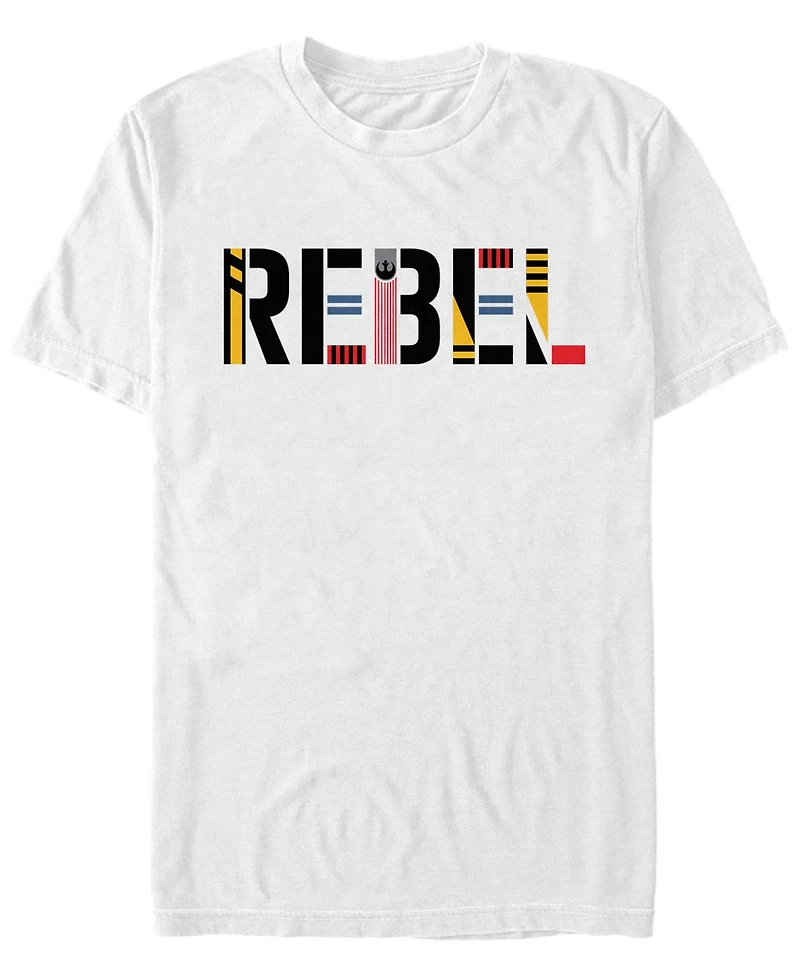 Star Wars Men's Episode Ix Rise of Skywalker Rebel Logo Text T-shirt