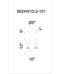 Cwi Lighting Benji 2 Light Wall Sconce