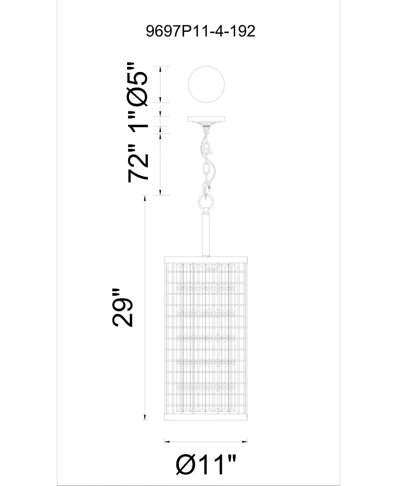 Cwi Lighting Meghna 4 Light Mini Pendant