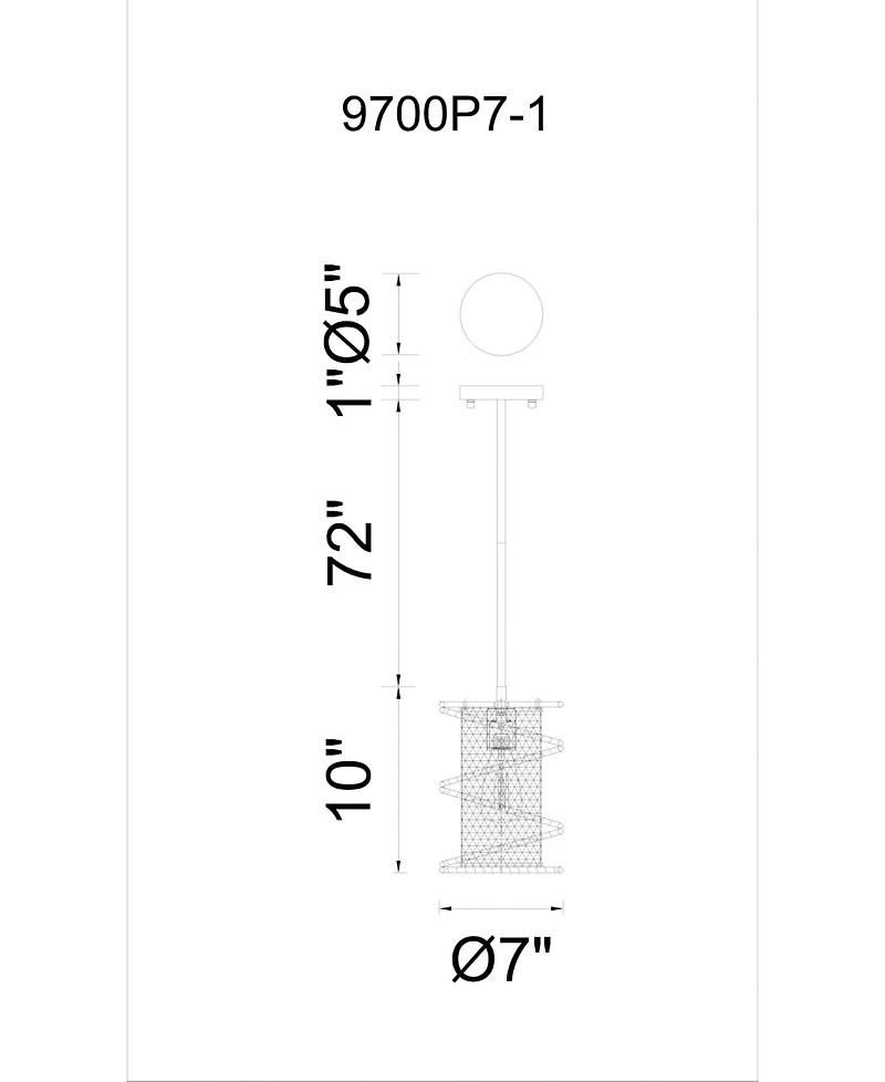 Cwi Lighting Darya 1 Light Mini Pendant