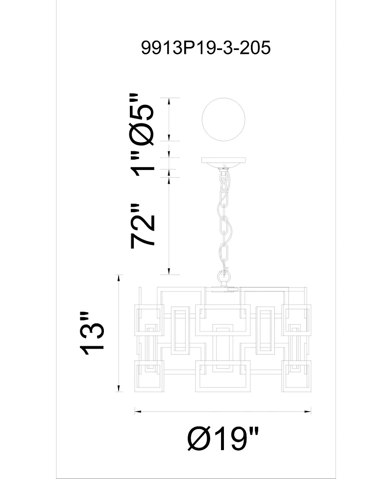 Cwi Lighting Litani 3 Light Chandelier