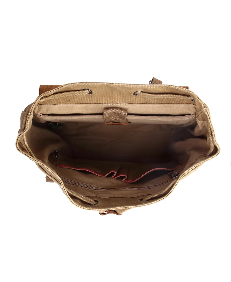 Tsd Brand Stone Creek Waxed Canvas Backpack Handbag