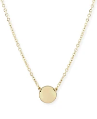 Flat Ball Necklace Set in 14k Gold (7mm)