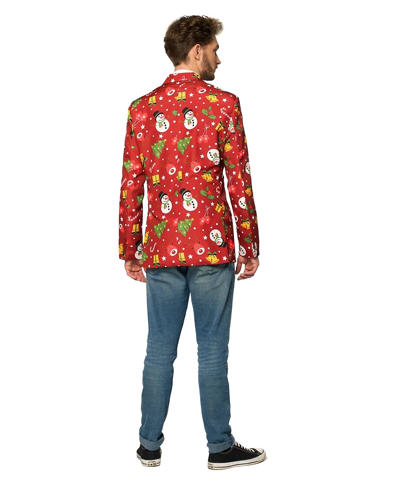Suitmeister Men's Christmas Red Icons Light Up Blazer