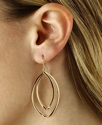 Marquise Twist Drop Earrings Set in 14k Gold