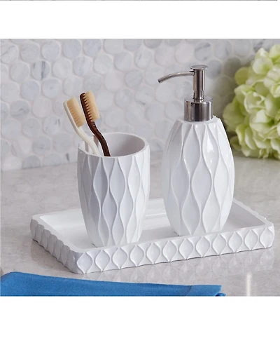 Roselli Trading Company Wave 3-Pc. Bath Accessory Set