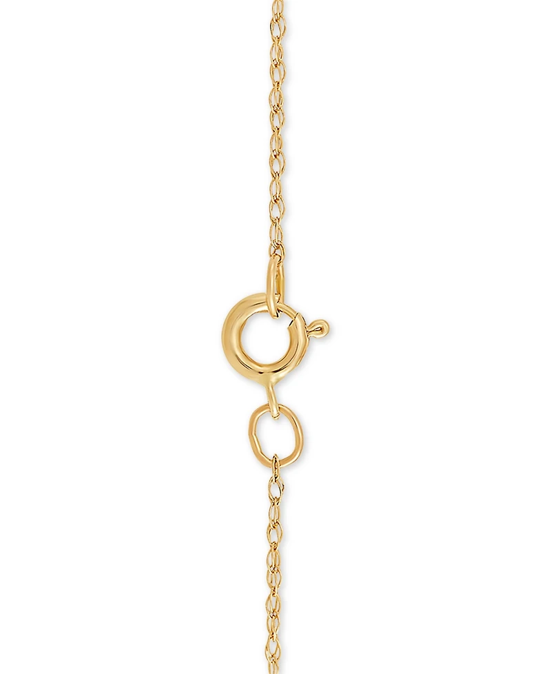 Mother-of-Pearl Rose 18" Pendant Necklace in 10k Gold