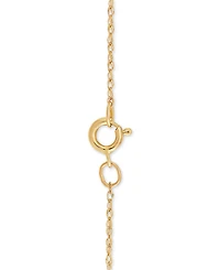 Mother-of-Pearl Rose 18" Pendant Necklace in 10k Gold