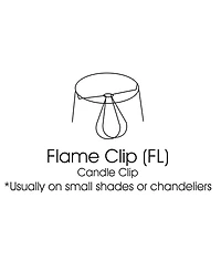 Cloth&Wire Slant Pure Silk Pongee Chandelier Lampshade with Flame Clip
