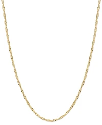 18" Singapore Chain Necklace (1-1/2mm) in 14k Gold
