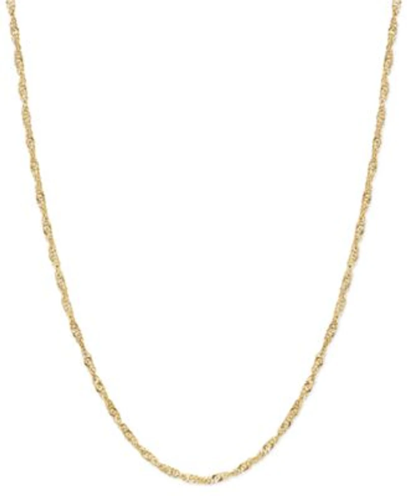 Singapore Chain Necklace 1 1 2mm In 14k Gold