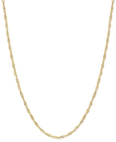 Singapore Chain Necklace 1 1 2mm In 14k Gold