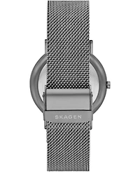 Skagen Men's Signatur Gunmetal Stainless Steel Mesh Bracelet Watch 40mm