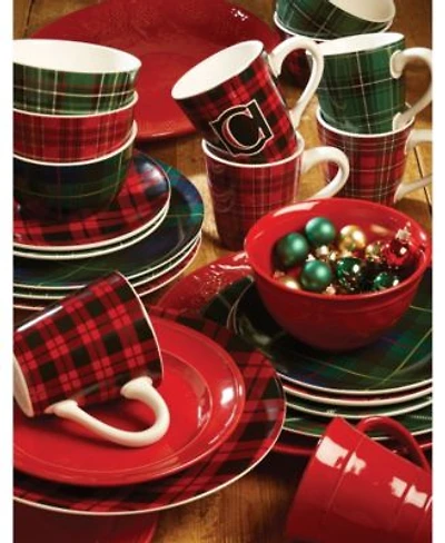 Certified International Christmas Plaid Dinnerware Collection