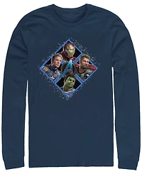 Marvel Men's Avengers Endgame Hero Four Square, Long Sleeve T-shirt