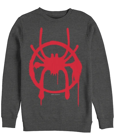 Marvel Men's Spider-Man Into the Spider-Verse Miles Morales Chest Logo