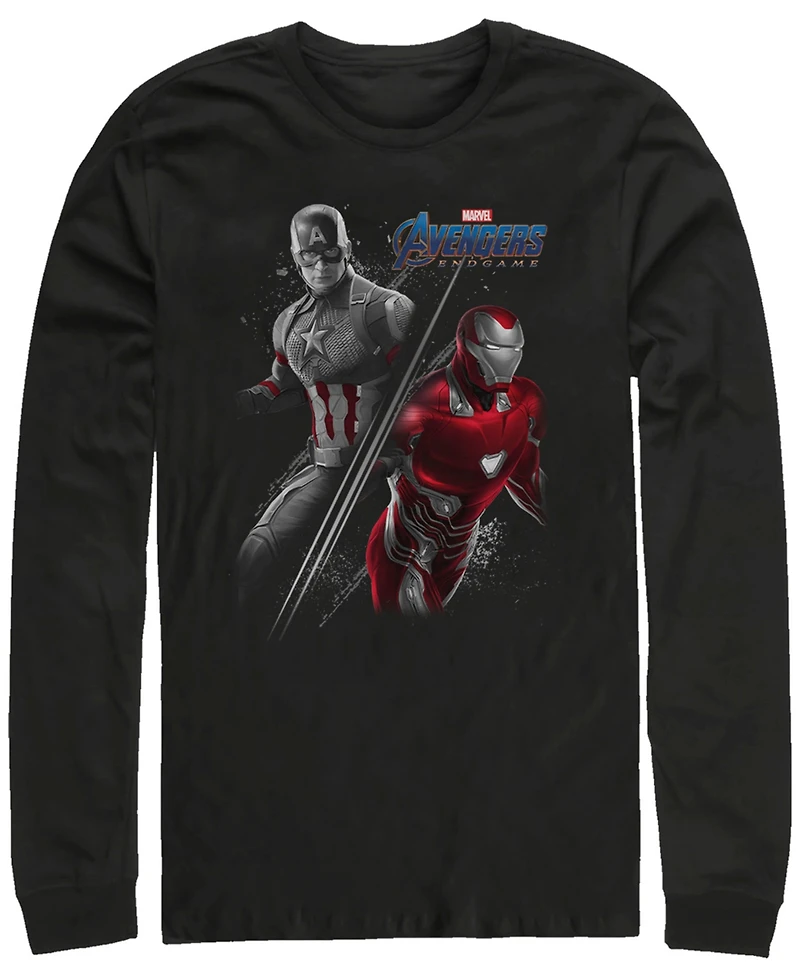 Marvel Men's Avengers Endgame Iron Man Captain America Split