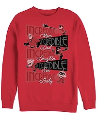 Disney Pixar Men's Incredibles Super Family, Crewneck Fleece
