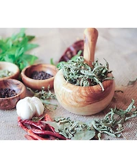 BeldiNest Olive Wood Round Pestle and Mortar