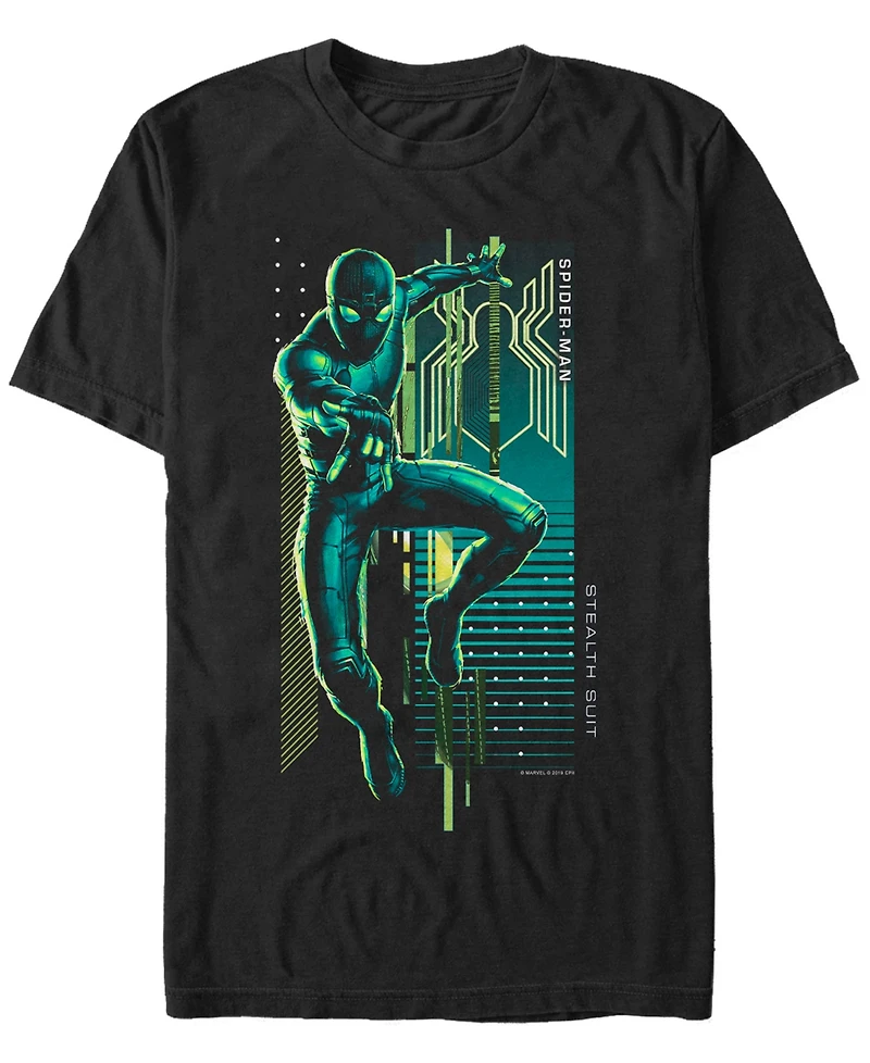 Marvel Men's Spider-Man Far From Home Web Slinger Stealth Suit, Short Sleeve T-shirt