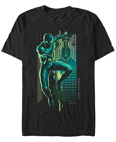 Marvel Men's Spider-Man Far From Home Web Slinger Stealth Suit, Short Sleeve T-shirt
