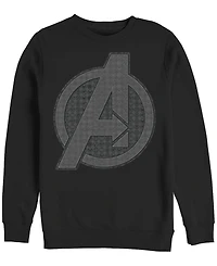 Marvel Men's Avengers Endgame Grayscale Icons Logo, Crewneck Fleece