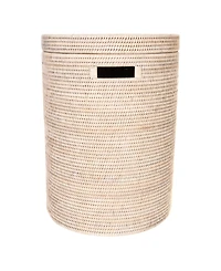 Artifacts Rattan Round Hamper with Lid and Cloth Liner