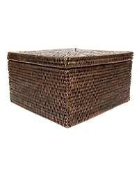 Artifacts Rattan Storage Box with Lid Letter File