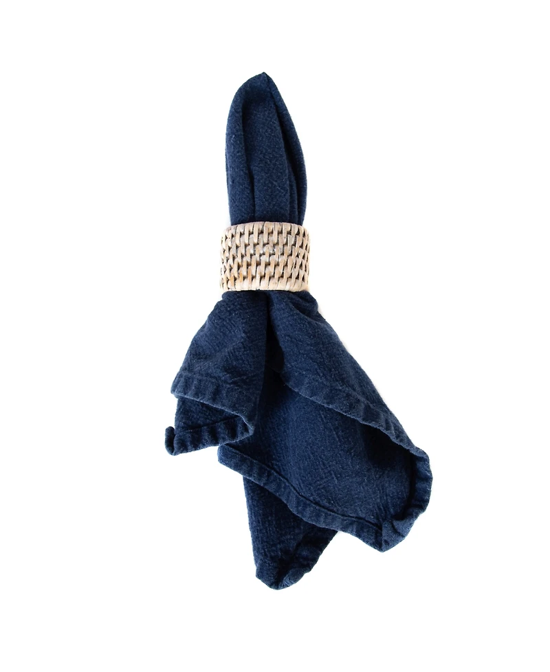 Artifacts Rattan 6-Piece Oval Napkin Ring Set