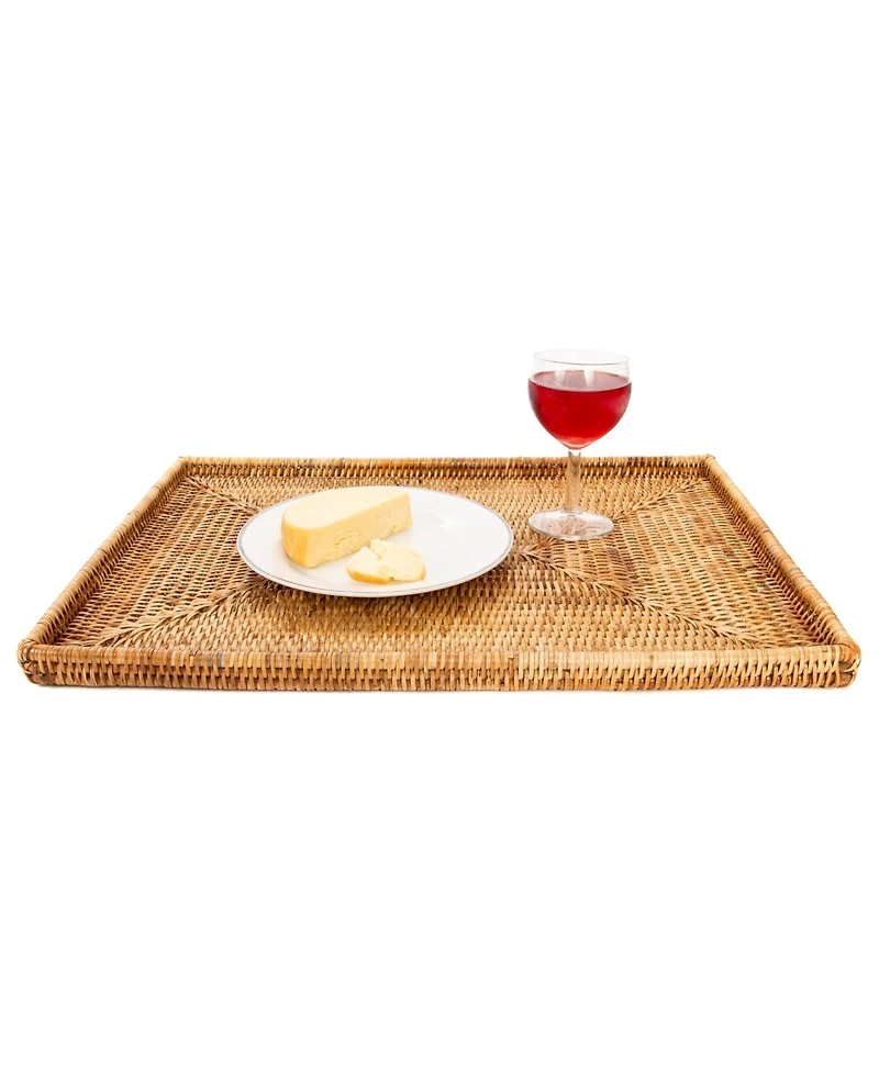 Artifacts Rattan Rectangular Flat Tray