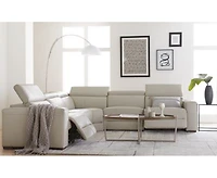 Nevio Leather Power Reclining Sectional Sofa With Articulating Headrests Collection Created For Macys