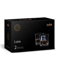 JoyJolt Luna Old Fashioned Whiskey Glasses Set of 2