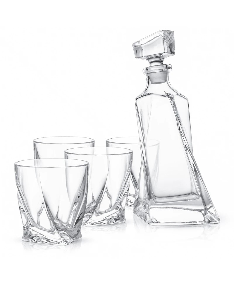 JoyJolt Atlas Whiskey Decanter Set of 5