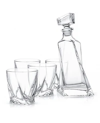 JoyJolt Atlas Whiskey Decanter Set of 5