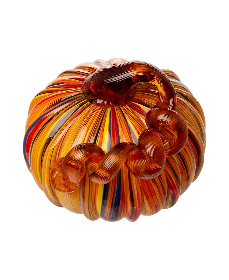 Glitzhome Set-2 Settriped Glasetset Sethort Pumpkin