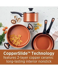 Farberware Glide Copper Ceramic 12-pc. Cookware Set