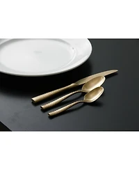 Fortessa Lucca Faceted Brushed Gold 5pc Place Setting