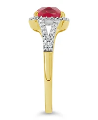 Lab Grown Ruby (1-3/4 ct. t.w.) and White Sapphire (1/4 Ring 10k Yellow Gold