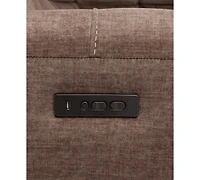 Closeout! Hutchenson 3-Pc. Fabric Sectional with 2 Power Recliners, Power Headrests and Console