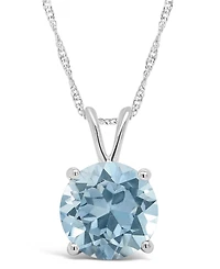 Citrine (1-7/8 ct. t.w.) Pendant Necklace Sterling Silver. Also Available Sky Blue Topaz, Rose Quartz and Amethyst