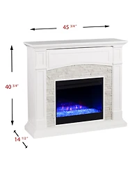 Southern Enterprises Chartier Color Changing Electric Fireplace with Media Shelf