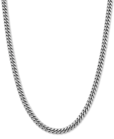 Cuban Link 24" Chain Necklace in Sterling Silver