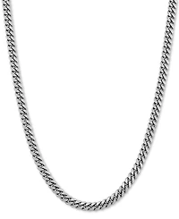 Cuban Link 24" Chain Necklace in Sterling Silver