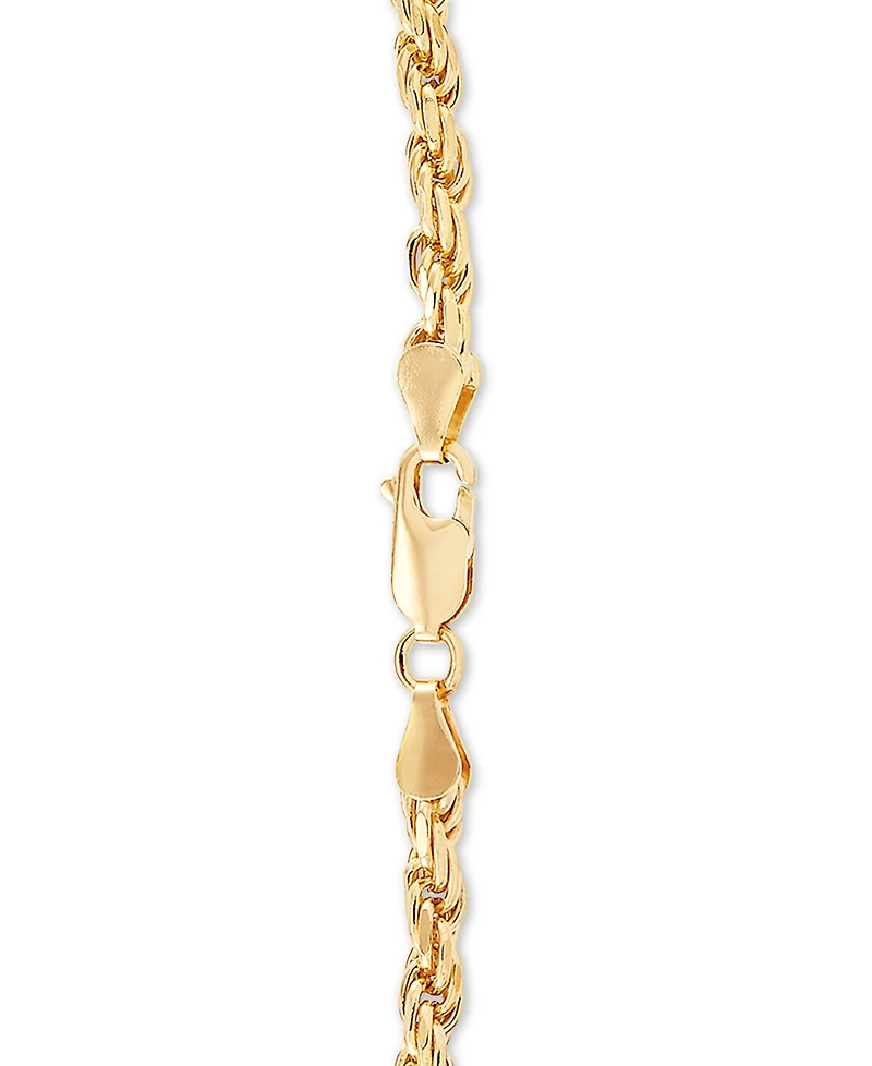 Rope Link 24" Chain Necklace in 18k Gold-Plated Sterling Silver