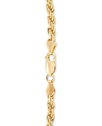 Rope Link 24" Chain Necklace in 18k Gold-Plated Sterling Silver
