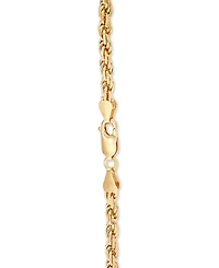 Rope Link 22" Chain Necklace in 18k Gold-Plated Sterling Silver