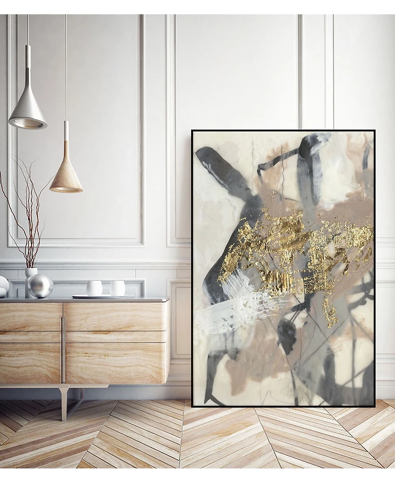 Giant Art 40" x 30" Golden Blush I Art Block Framed Canvas