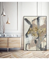 Giant Art 40" x 30" Golden Blush I Art Block Framed Canvas